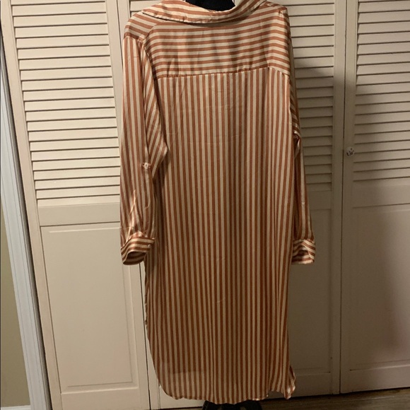 NWOT. Umgee Rust  and Cream color Striped dress.      Dc - Picture 3 of 3